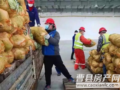 菏泽捐赠的90吨山药、90吨大蒜、60吨鸡蛋、35吨白菜通过专列到达武汉！